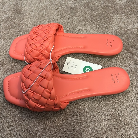 A New Day Carissa Woven Slide Sandals Size 10 Color Pink - Picture 5 of 9